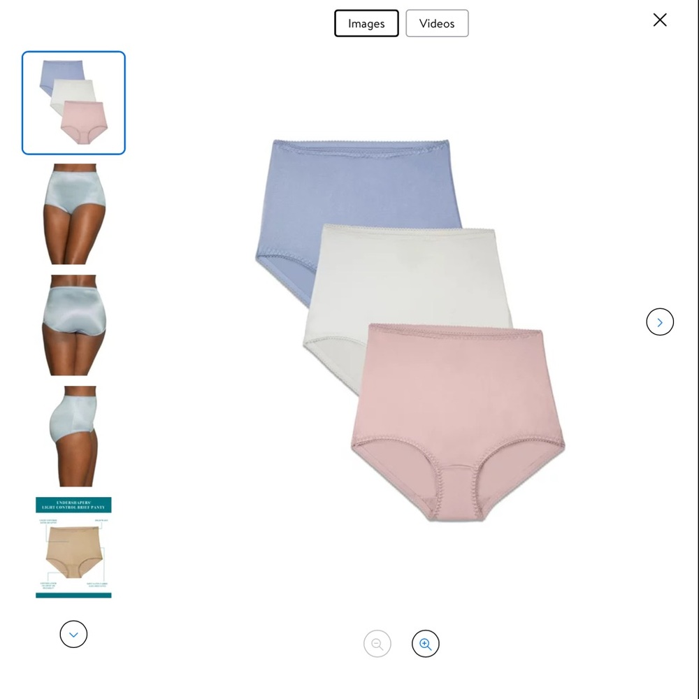 Vanity Fair Radiant Collection Light Control Undershaper briefs panties 3pk